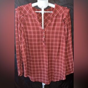 Torrid- Brown Plaid Women's Top